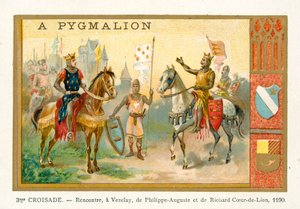 フィリップ・アウグストゥスとリチャード・ザ・ライオンハートの会合、ヴェズレー、第3十字軍、1190 作： French School